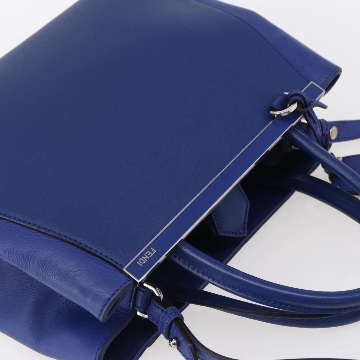 Fendi 2Jours Bag Leather, BLUE, LEATHER, Handbag