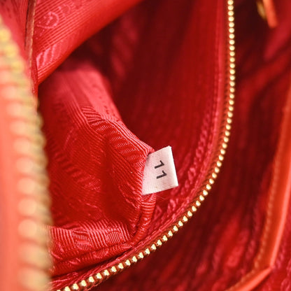 Prada Lux Zip Hobo Saffiano Leather, RED, LEATHER, Shoulder bag