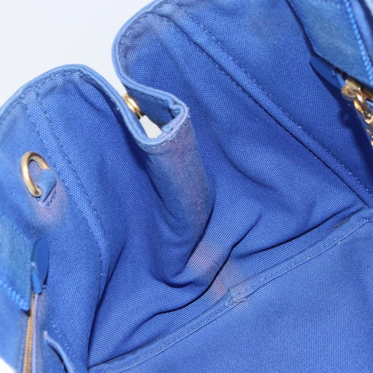 Prada Canapa Open Tote Canvas, BLUE, CANVAS, Tote bag