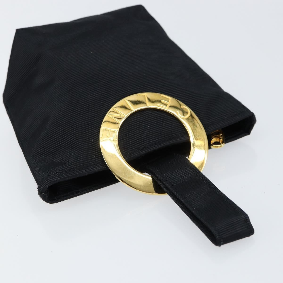 Celine Circle Logo Pouch Nylon, BLACK, NYLON, Clutche & pouche
