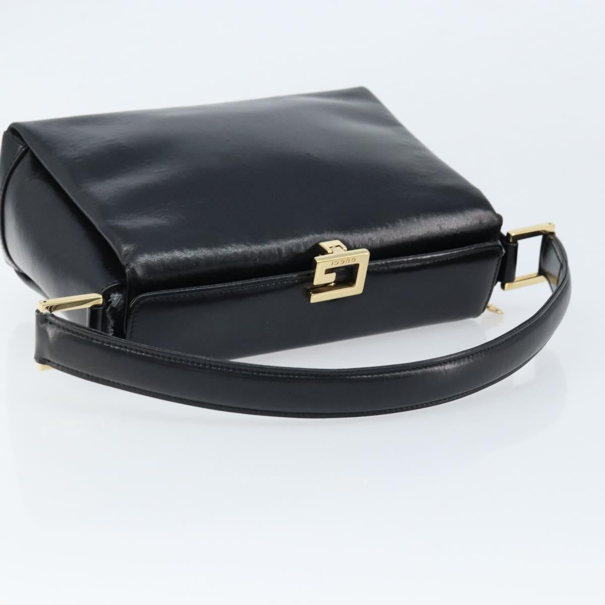 Gucci Vintage Convertible Box Crossbody Bag Leather, BLACK, LEATHER, Handbag