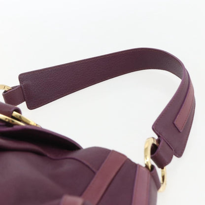 Bvlgari Chandra Satchel Leather, PURPLE, LEATHER, Shoulder bag