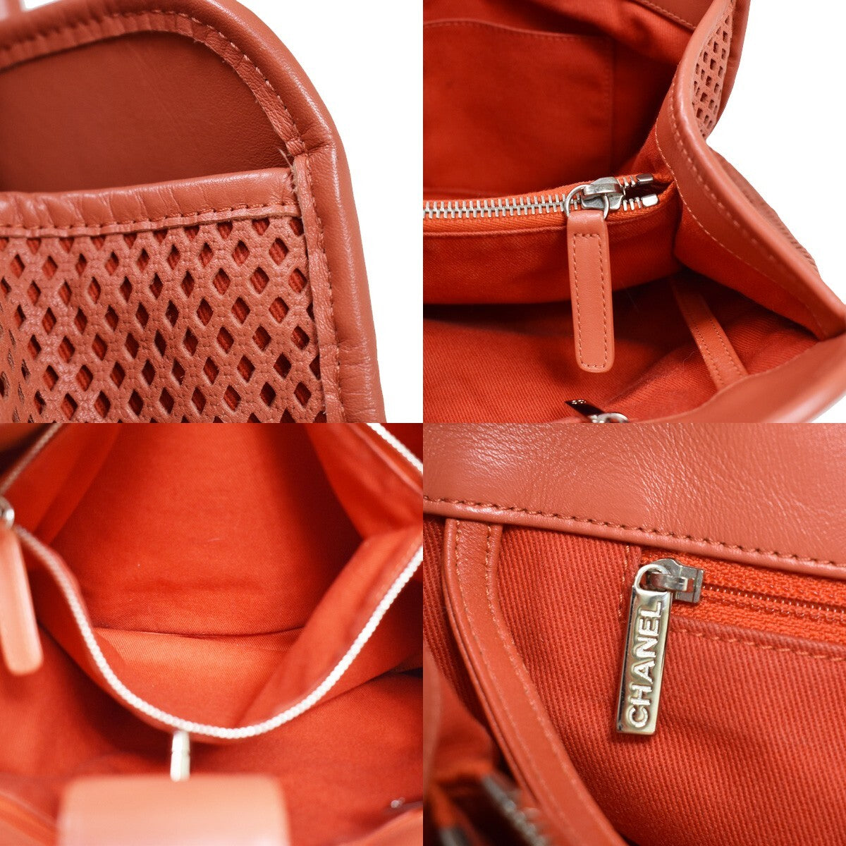 Chanel French Riviera Tote Quilted Caviar, RED, LEATHER, Handbag