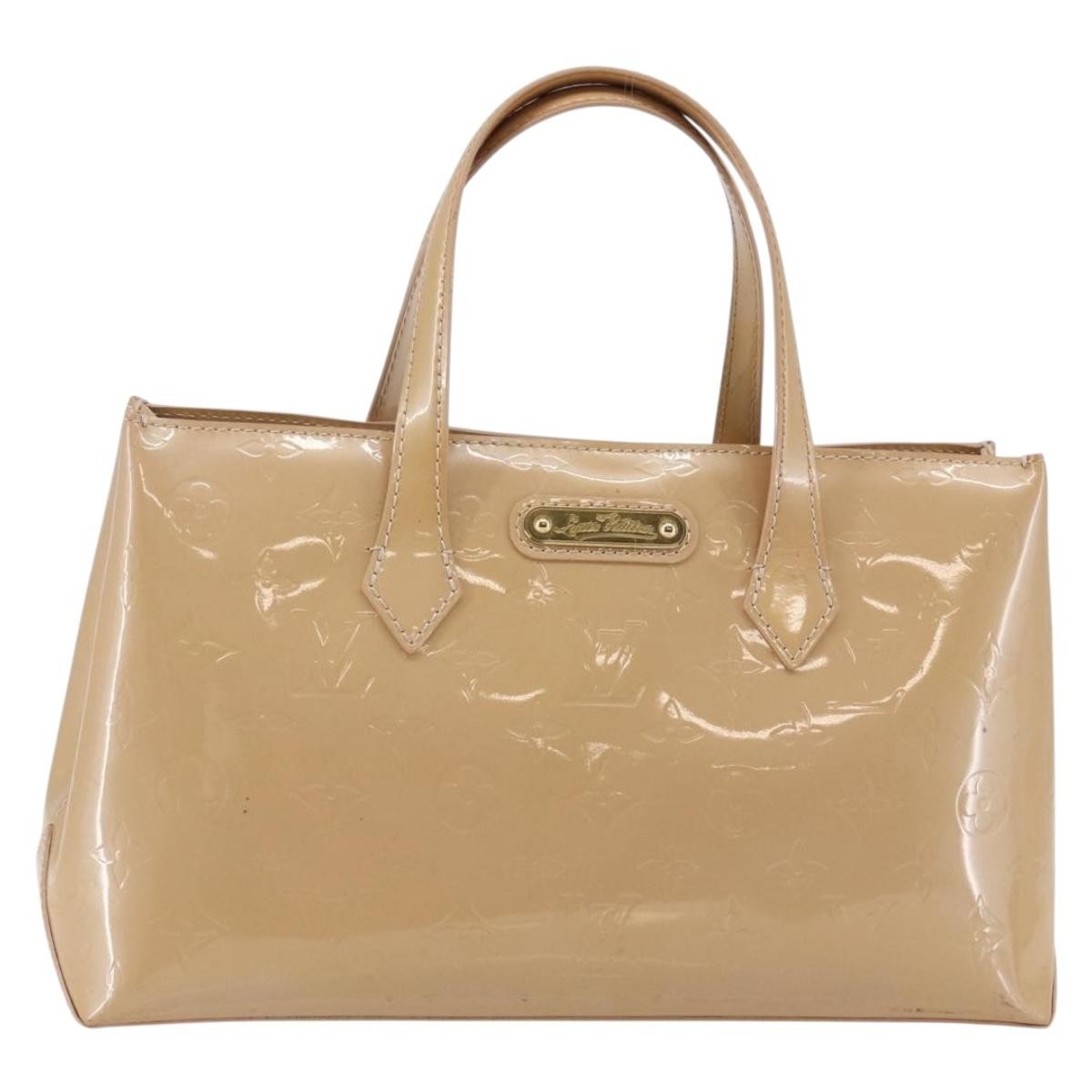Louis Vuitton Wilshire Handbag Monogram Vernis, BEIGE, PATENT_LEATHER, Handbag