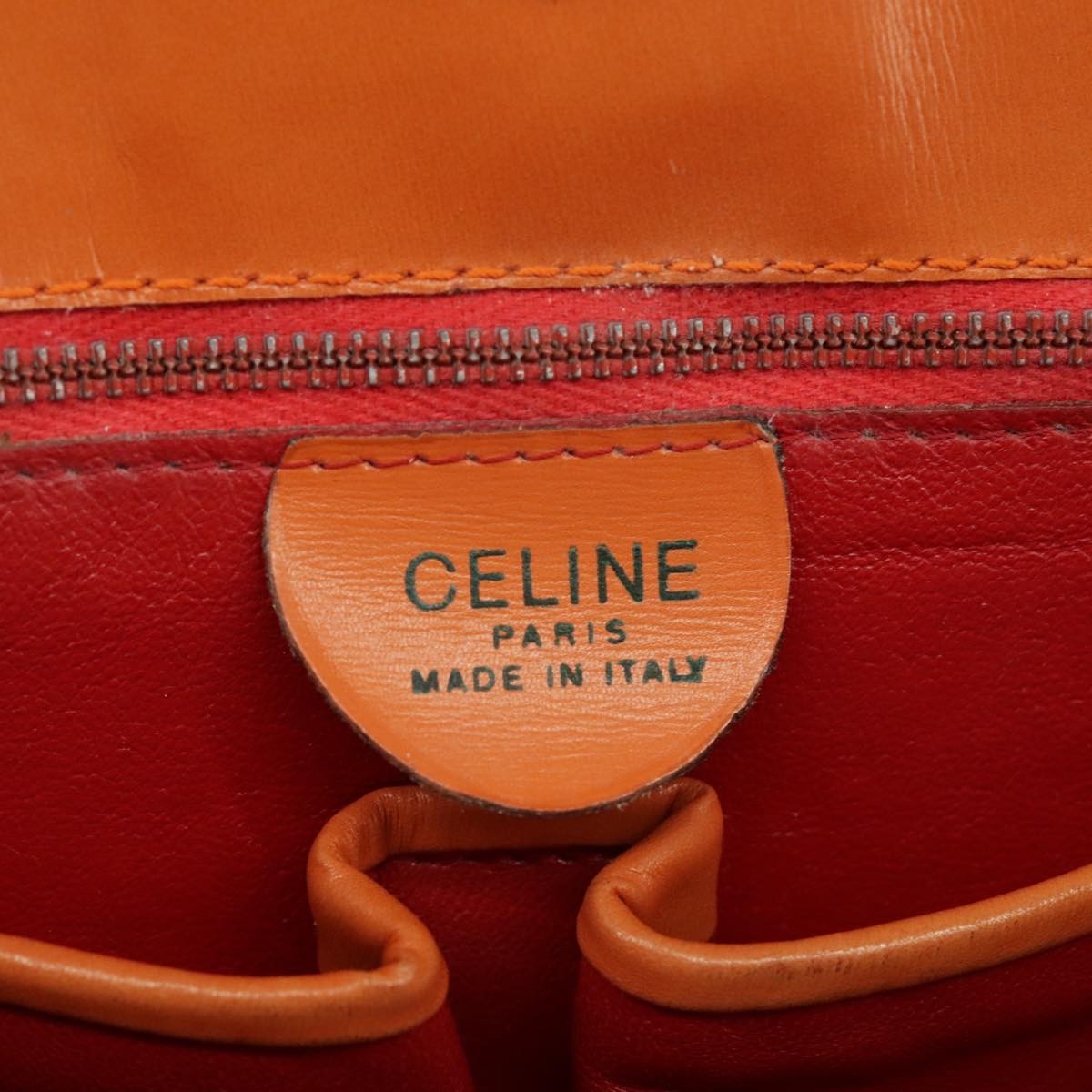 Celine Tote bag Leather, ORANGE, LEATHER, Handbag
