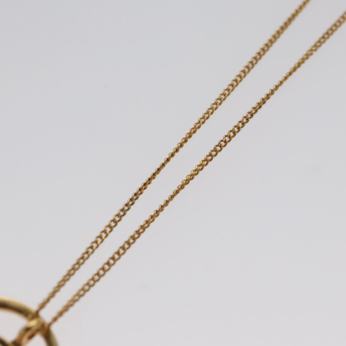 Christian Dior D logo Pendant Necklace Metal, GOLD, METAL, Necklace