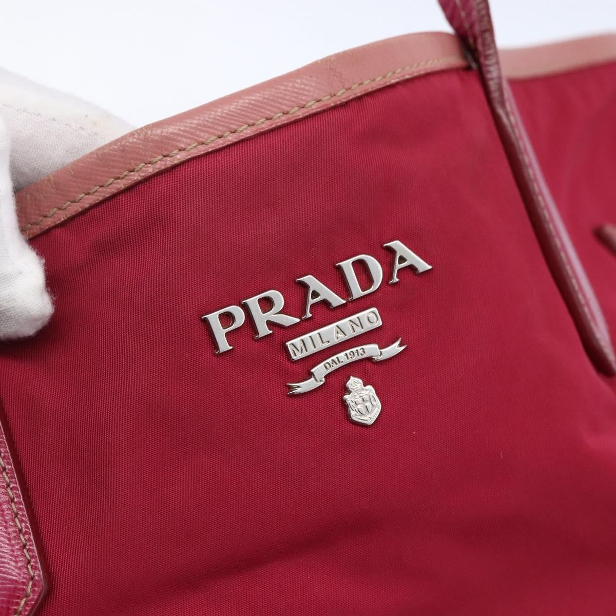 Prada Vintage Tote Tessuto, PINK, NYLON, Tote bag