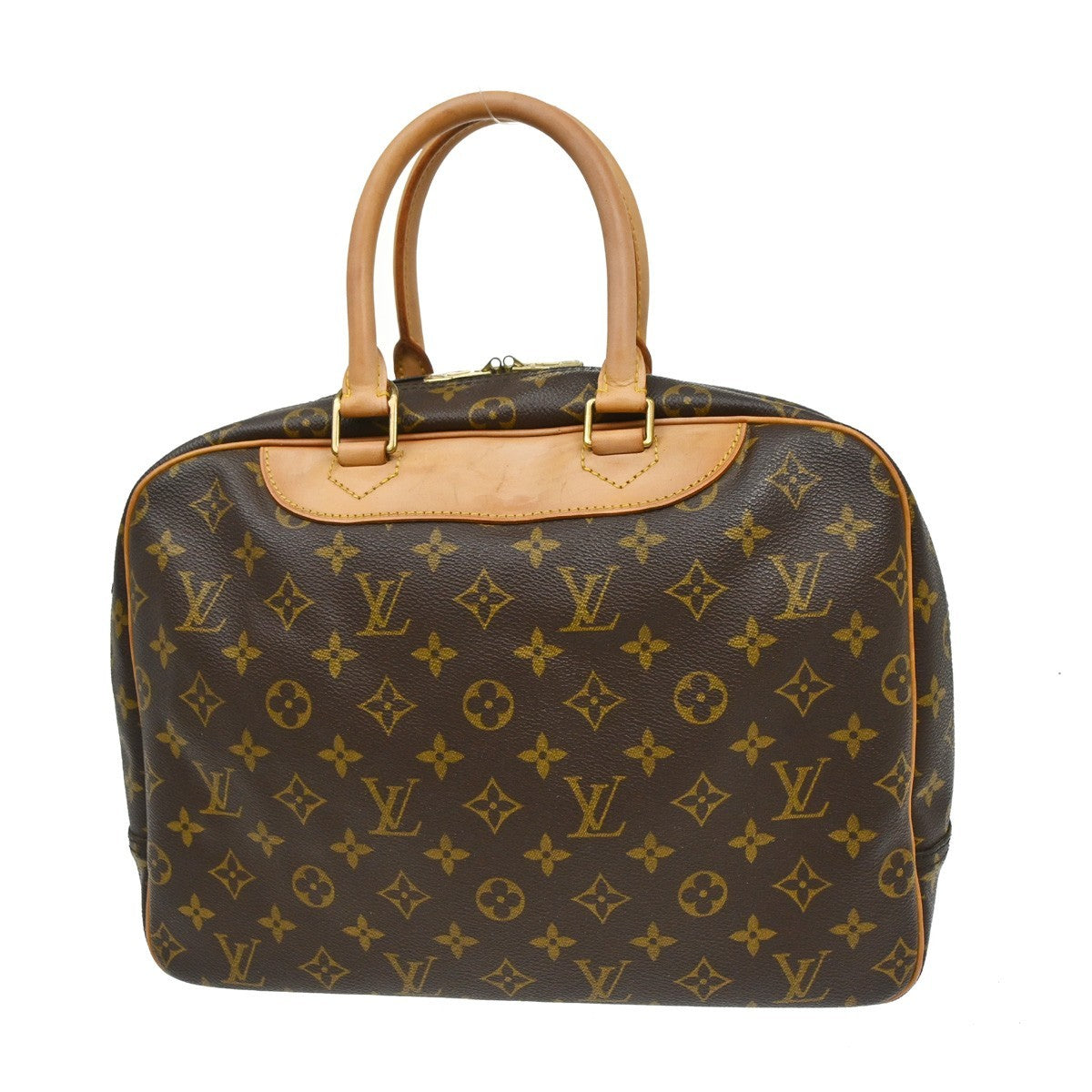 Louis Vuitton Deauville Handbag Monogram Canvas, Brown, Canvas, Handbag