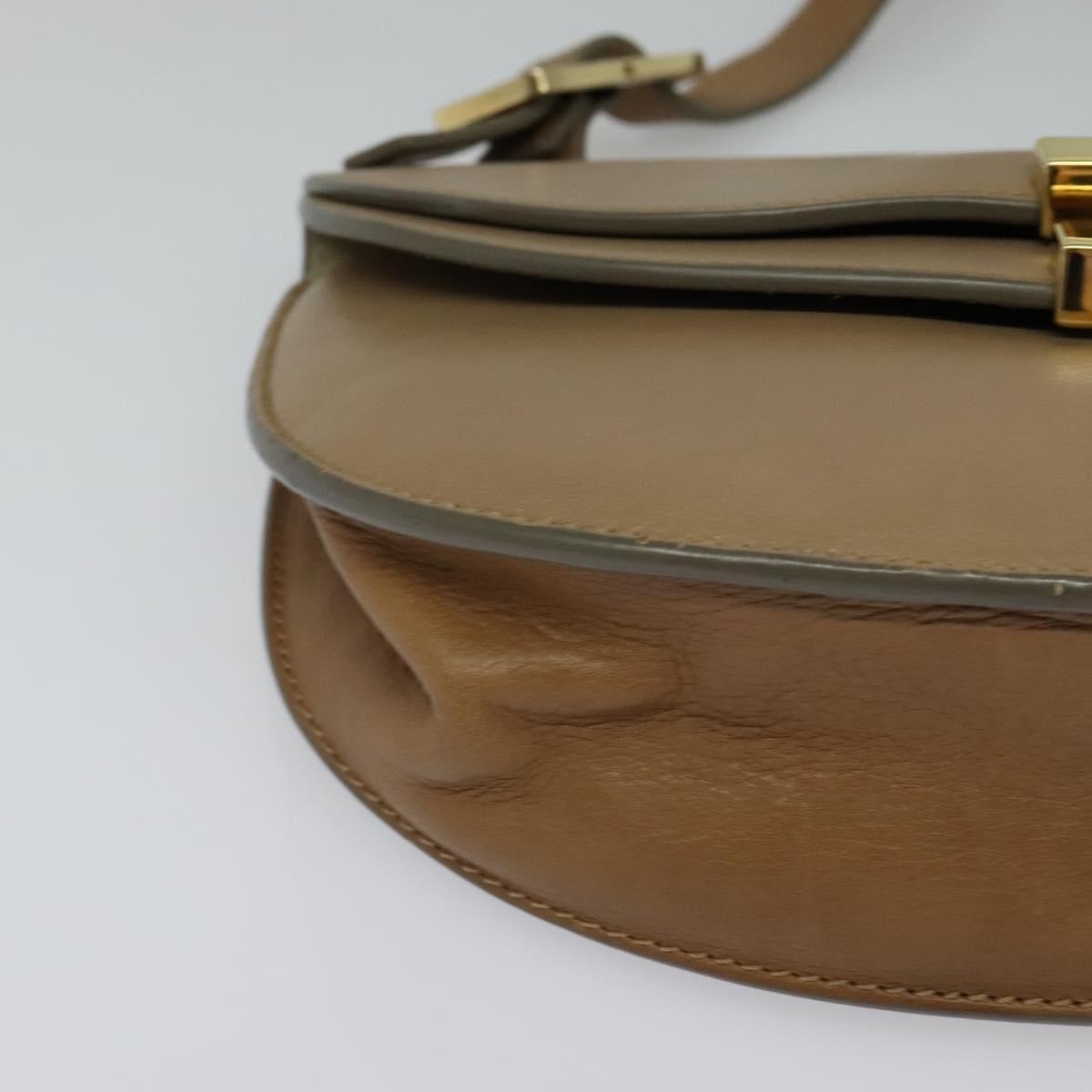 Chloe Georgia Shoulder Bag Leather, BEIGE, LEATHER, Shoulder bag