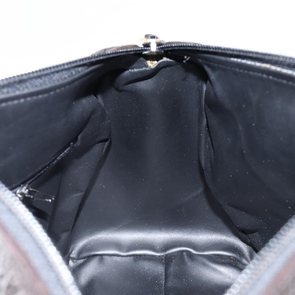 Bally Vintage Handbag Quilted Leather, BLACK, LEATHER, Handbag