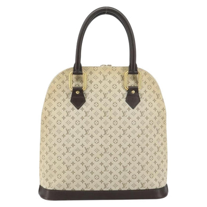 Louis Vuitton Alma Handbag Mini Lin Monogram, KHAKI, CANVAS, Handbag