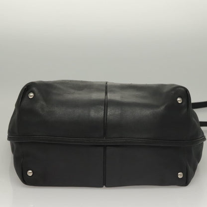 Salvatore Ferragamo Vara bow tote Leather, BLACK, LEATHER, Tote bag