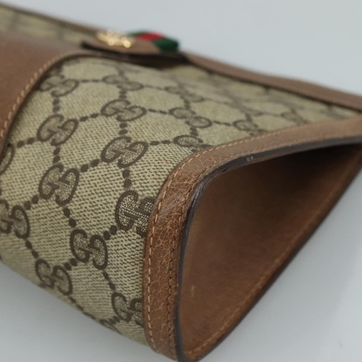 Gucci Vintage old clutch Canvas, BEIGE, PVC, Clutche & pouche