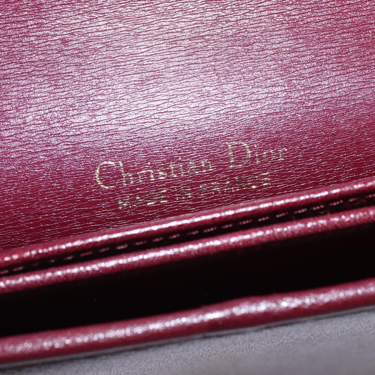 Christian Dior Flap chain Shoulder bag Leather, BURGUNDY, LEATHER, Shoulder bag