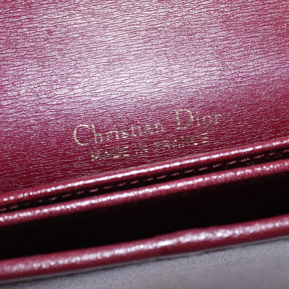Christian Dior Flap chain Shoulder bag Leather, BURGUNDY, LEATHER, Shoulder bag