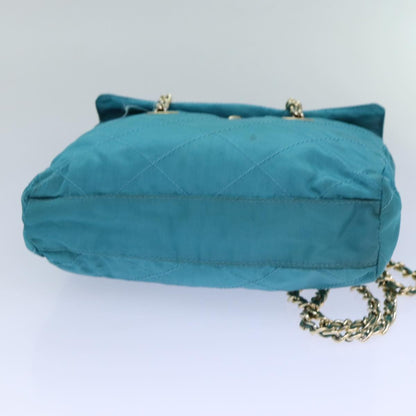 Prada Chain Shoulder Bag Tessuto, BLUE, NYLON, Shoulder bag