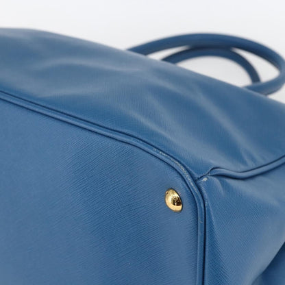 Prada Lux Open Tote Saffiano Leather, BLUE, LEATHER, Tote bag