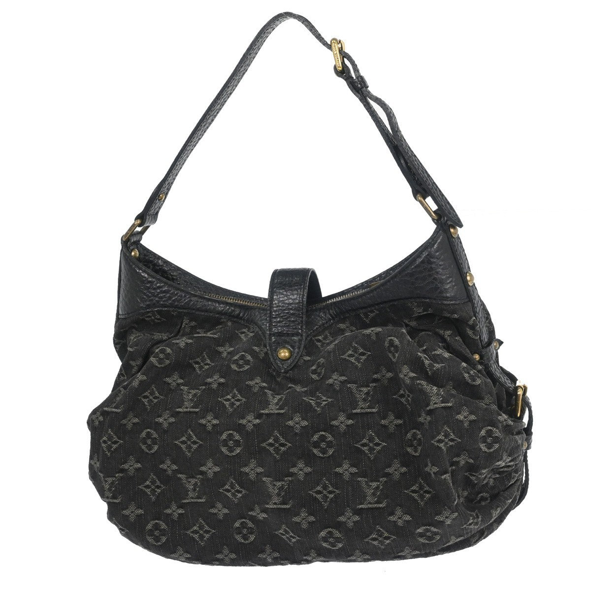 Louis Vuitton XS Hobo Denim, BLACK, DENIM_JEANS, Shoulder bag