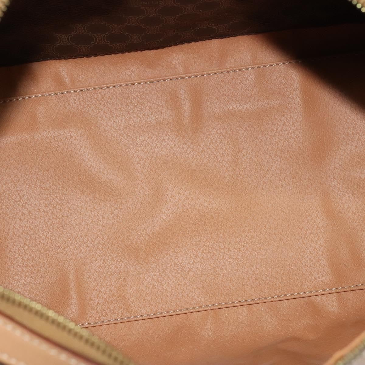 Celine Vintage Macadam Boston bag Canvas and Leather, Brown, Canvas, Travel Bag