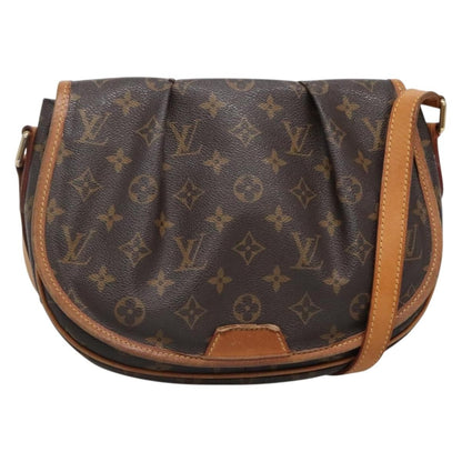 Louis Vuitton Menilmontant Handbag Monogram Canvas, BROWN, CANVAS, Shoulder bag