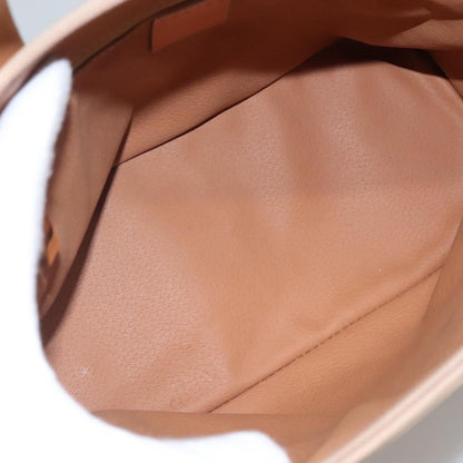 Celine Vintage Macadam Handbag Canvas and Leather, BEIGE, CANVAS, Handbag
