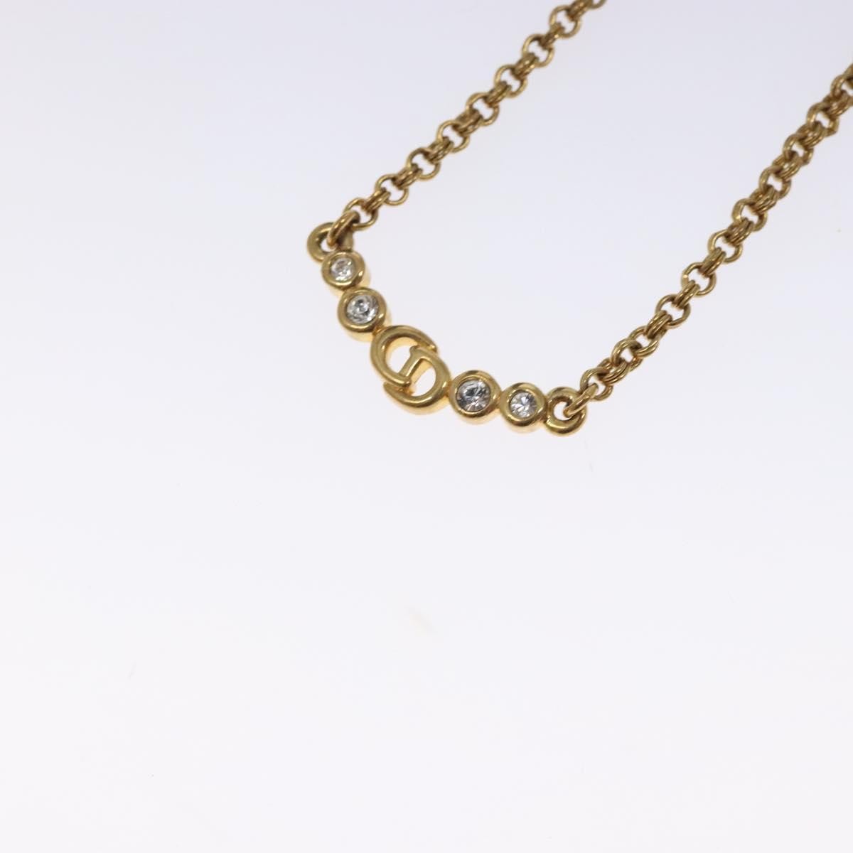 Christian Dior CD Pendant Necklace Metal, GOLD, METAL, Necklace