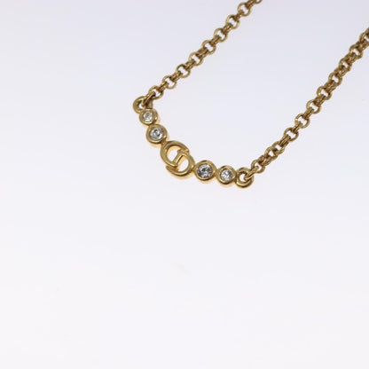 Christian Dior CD Pendant Necklace Metal, GOLD, METAL, Necklace