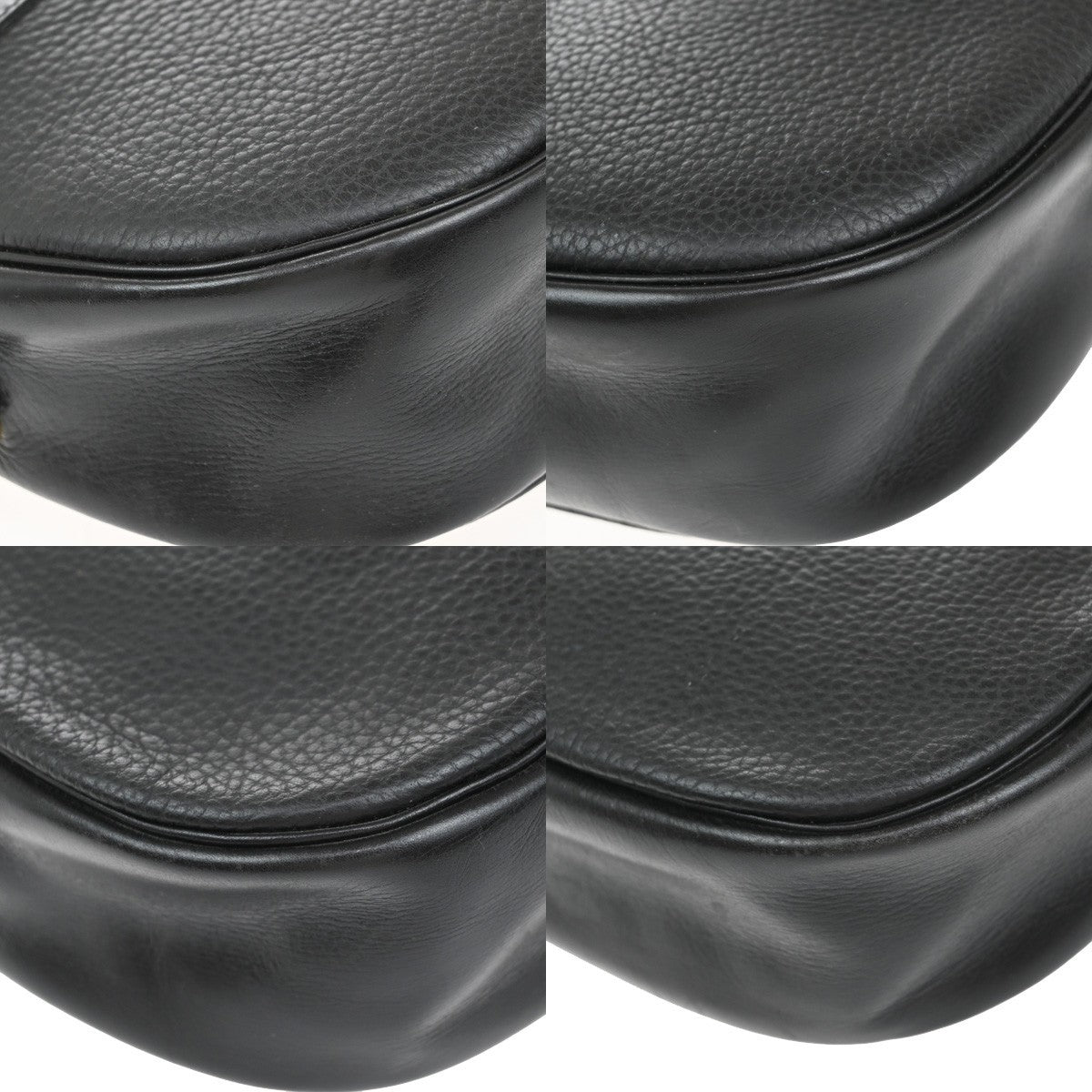 Christian Dior Vintage CD Logo Shoulder Bag Leather, BLACK, LEATHER, Shoulder bag