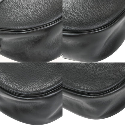 Christian Dior Vintage CD Logo Shoulder Bag Leather, BLACK, LEATHER, Shoulder bag