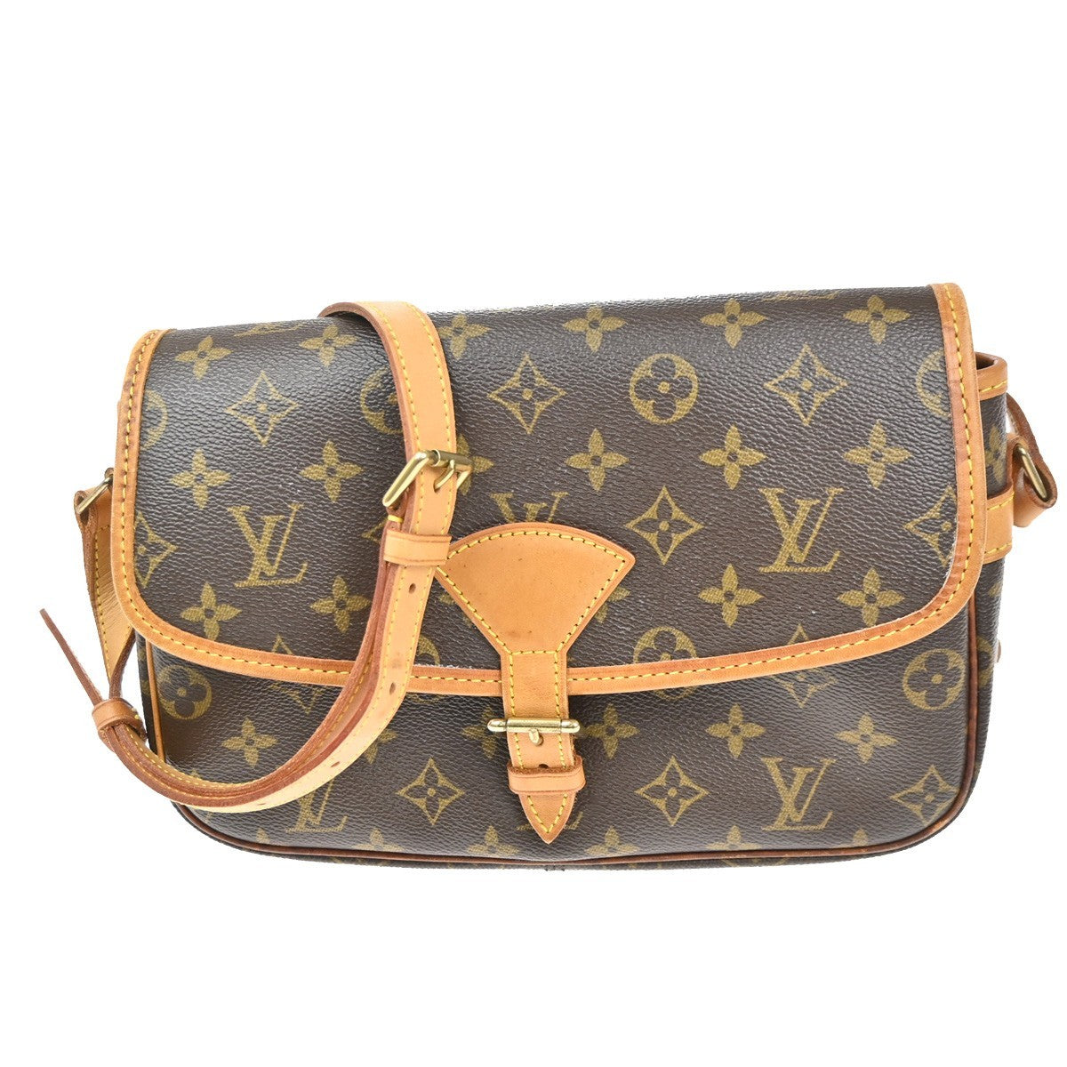 Louis Vuitton Sologne Handbag Monogram Canvas, BROWN, CANVAS, Shoulder bag