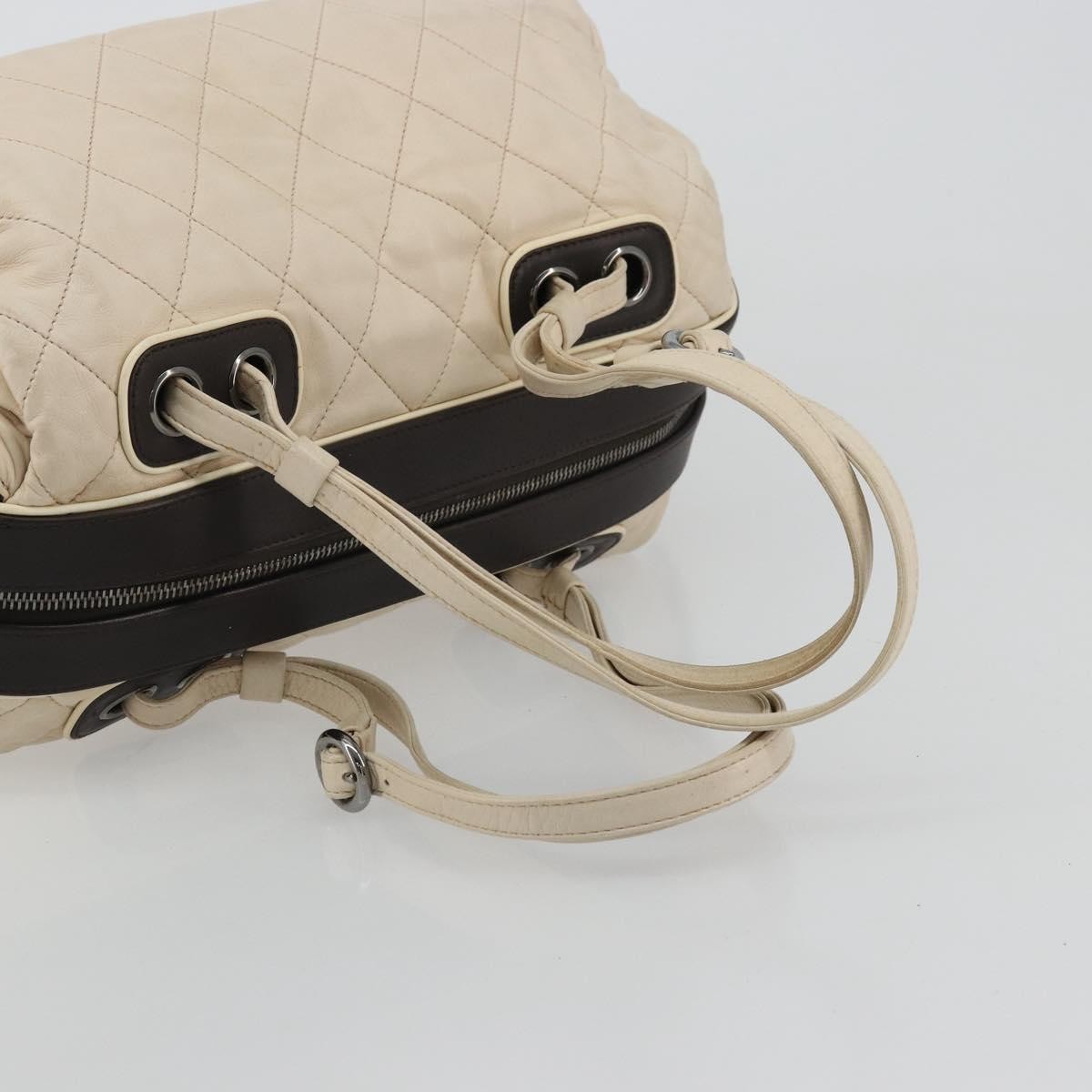 Chanel Matelassé Lambskin leather, Neutral, Leather, Handbag