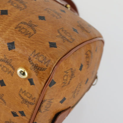 MCM Visetos logogramme Handbag Canvas and Leather, BROWN, CANVAS, Travel bag