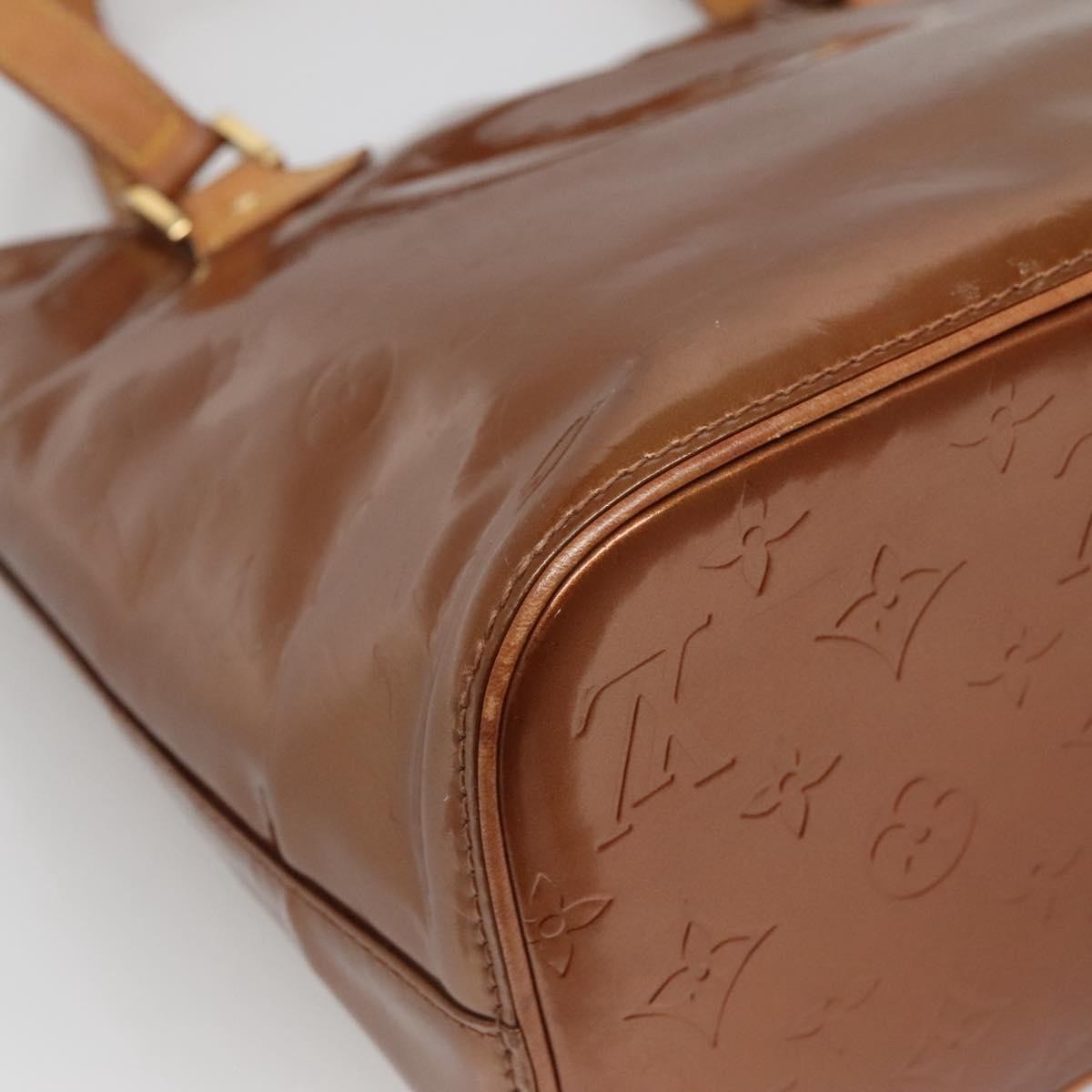 Louis Vuitton Houston Handbag Monogram Vernis, BROWN, PATENT_LEATHER, Handbag