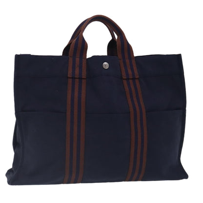Hermes Fourre-tout Herline Fourre-tout Herline, NAVY, CANVAS, Tote bag