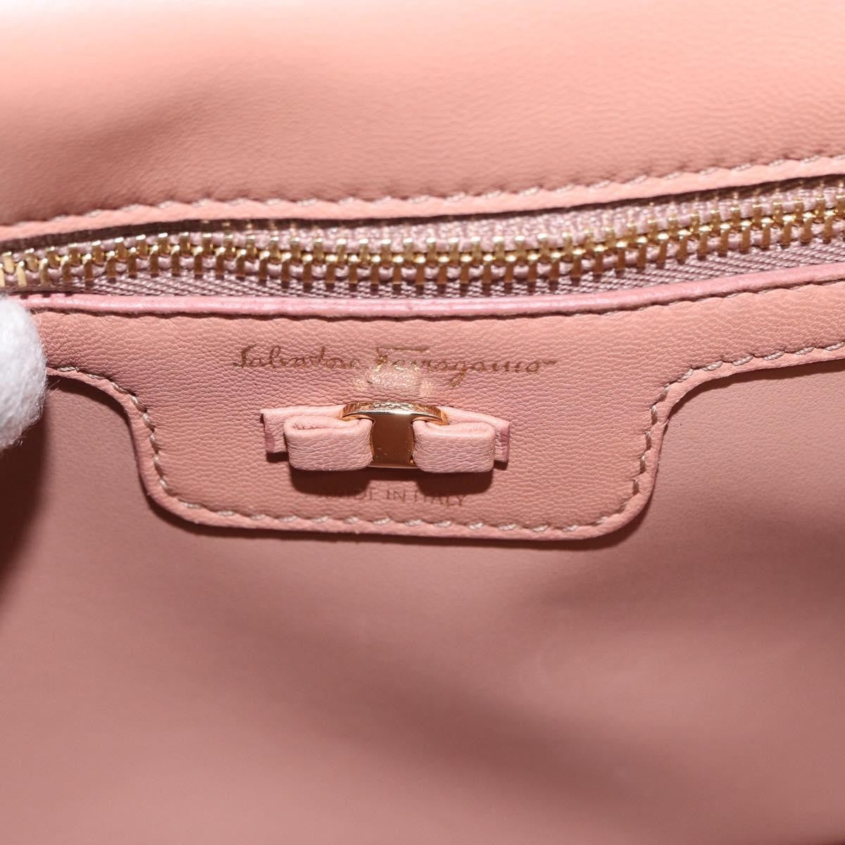Salvatore Ferragamo Vara Soft Flap Bag Quilted Leather, PINK, LEATHER, Shoulder bag