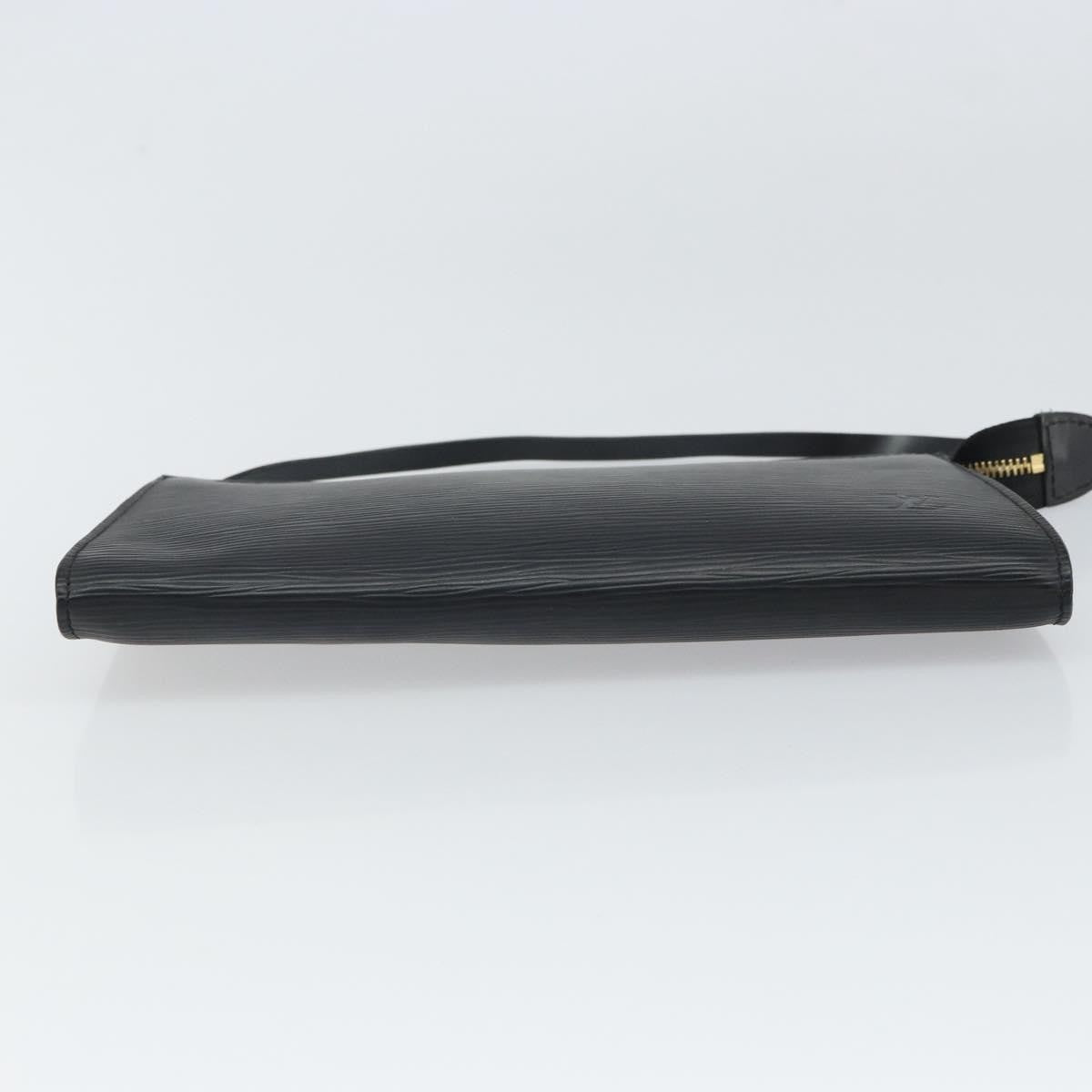 Louis Vuitton Pochette Accessoires Epi Leather, BLACK, LEATHER, Clutche & pouche