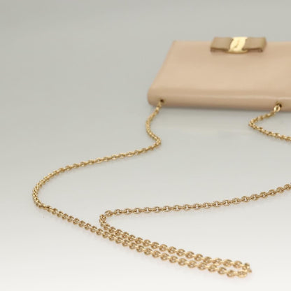Salvatore Ferragamo Ginny Crossbody Bag Leather, BEIGE, LEATHER, Shoulder bag