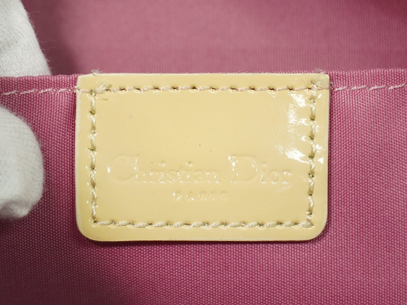 Christian Dior Vintage Trotter Baguette Shoulder Bag Diorissimo Canvas, PINK, CANVAS, Clutche & pouche