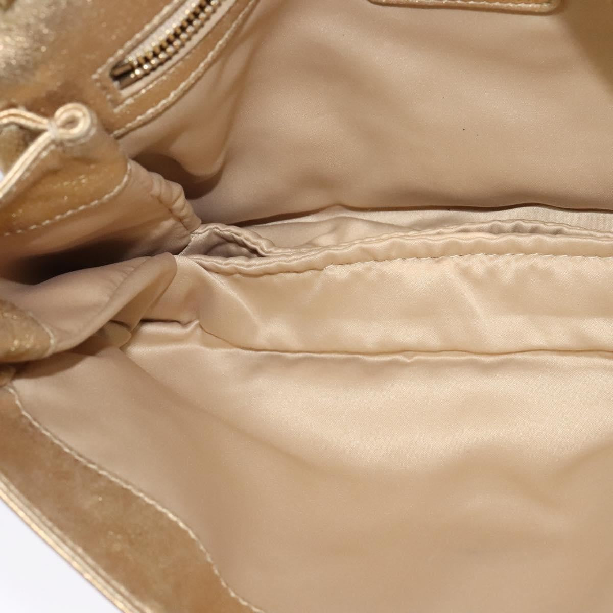 Salvatore Ferragamo Vala Shoulder Bag Leather, GOLD, LEATHER, Shoulder bag