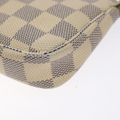 Louis Vuitton Pochette Accessoires Damier, WHITE, CANVAS, Clutche & pouche