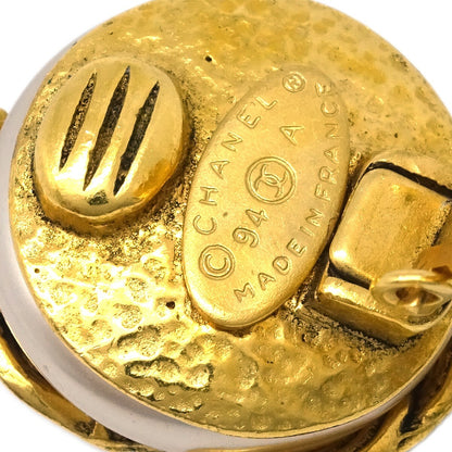 Chanel Vintage Triple cc earrings Metal, GOLD, GOLD_PLATED, Earrings