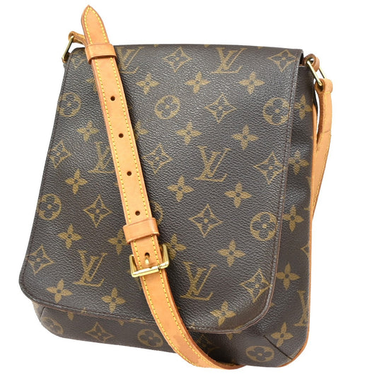 Louis Vuitton Musette Salsa Handbag Monogram Canvas, BROWN, CANVAS, Shoulder bag