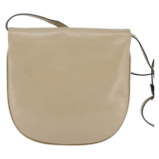 Salvatore Ferragamo Vintage Shoulder Bag Leather, BEIGE, LEATHER, Shoulder bag