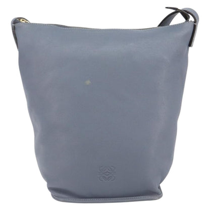 Loewe Anagram Shoulder Bag Leather, BLUE, LEATHER, Shoulder bag