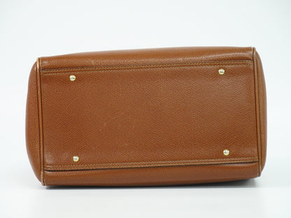 Celine Handbag Leather, BROWN, LEATHER, Handbag
