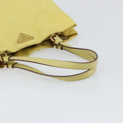 Prada Vintage Tote Nylon, Yellow, Nylon, Tote Bag