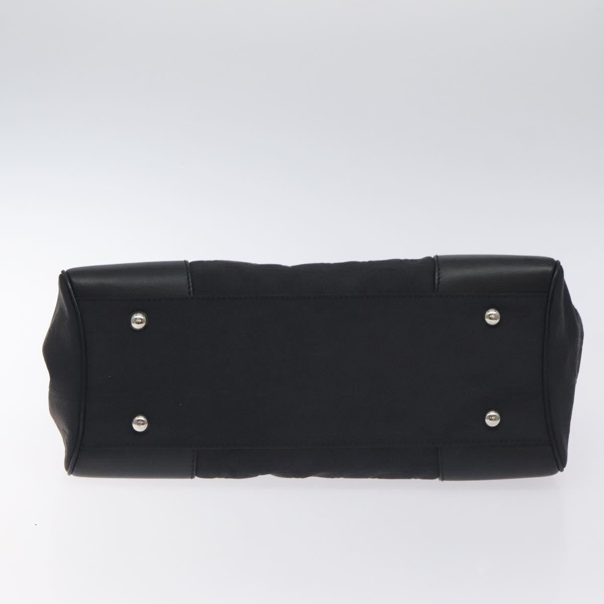 Salvatore Ferragamo Gancini handbag Nylon, BLACK, NYLON, Handbag