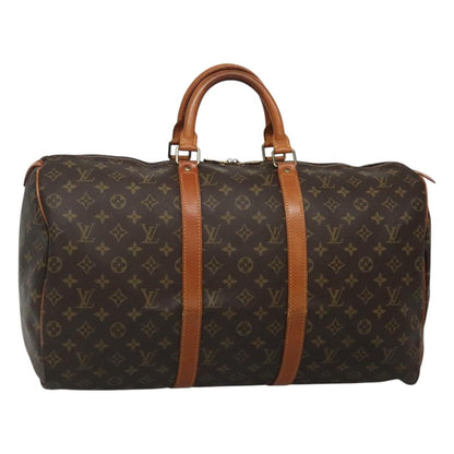 Louis Vuitton Keepall Bag Monogram Canvas, BROWN, CANVAS, Travel bag