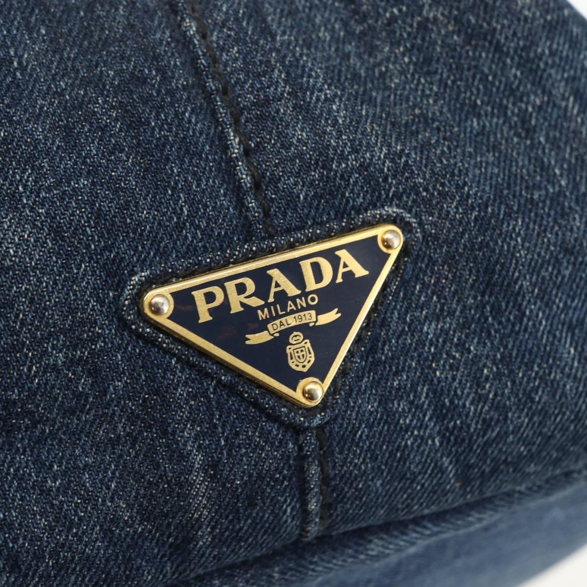 Prada Canapa Tote Denim, BLUE, CANVAS, Tote bag