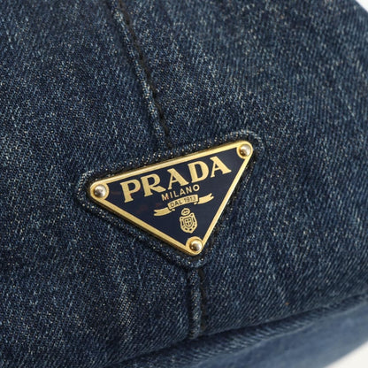Prada Canapa Tote Denim, BLUE, CANVAS, Tote bag